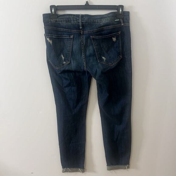 MOTHER THE LOOKER ANKLE SKINNY FRAY ALLEY CAT‎ JEANS SIZE 30 - Picture 2 of 10